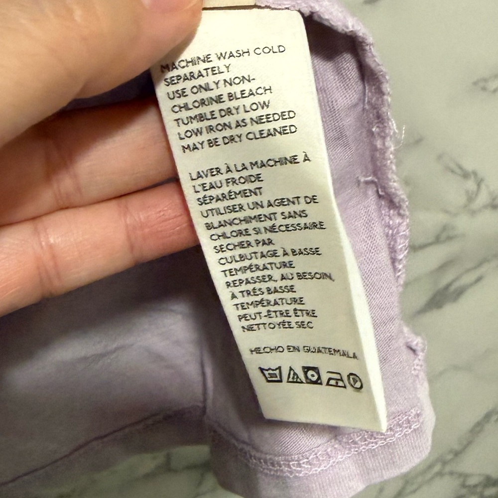 NEW We The Free Light Purple Mock Neck Tee S - Picture 7 of 9